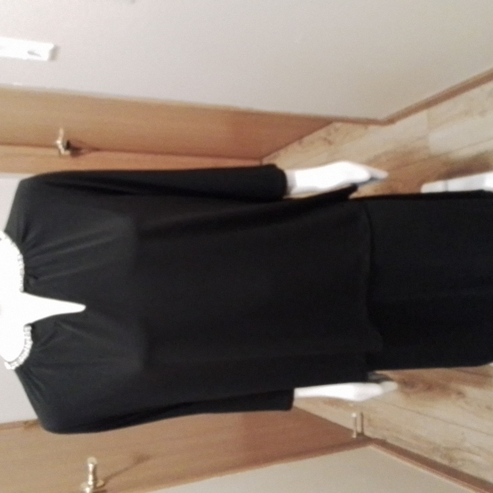 Liz Claiborne Career Woman NWT black dressy top, 1X - Picture 4 of 10